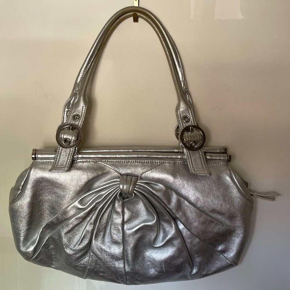 Rafe New York Silver Leather Purse